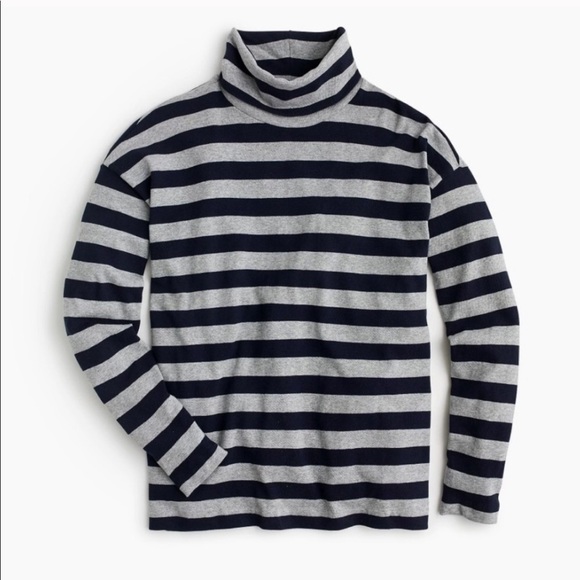 J. Crew Tops - J.Crew striped oversized turtleneck size S